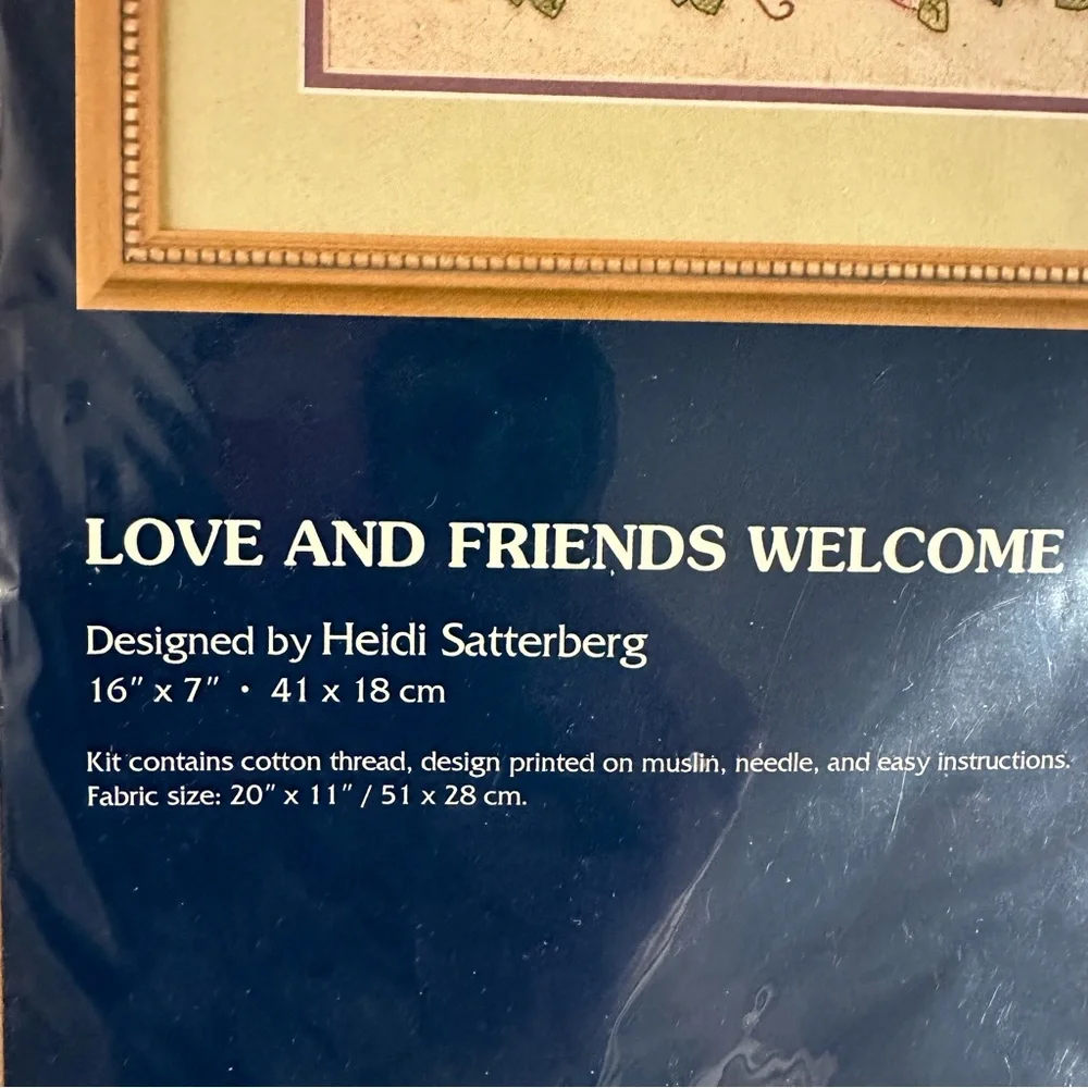 Vintage Sunset 2003 Love And Friends Welcome Cross Stitch Kit Craft Sewing Hobby - Picture 4 of 7